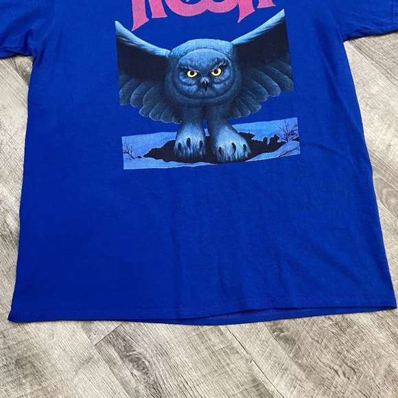 Vintage RUSH T Shirt Men’s Large Blue Fly By Night Owl 2000’s Y2K VERY RARE. - Picture 5 of 11